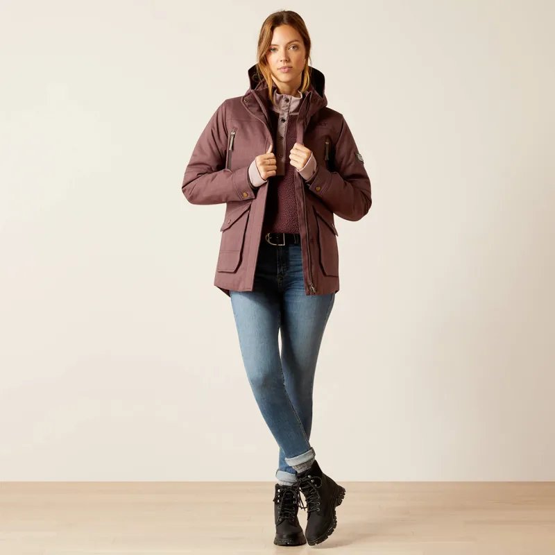 Ariat Women's Sterling Waterproof Insulated Parka - Raisin-2